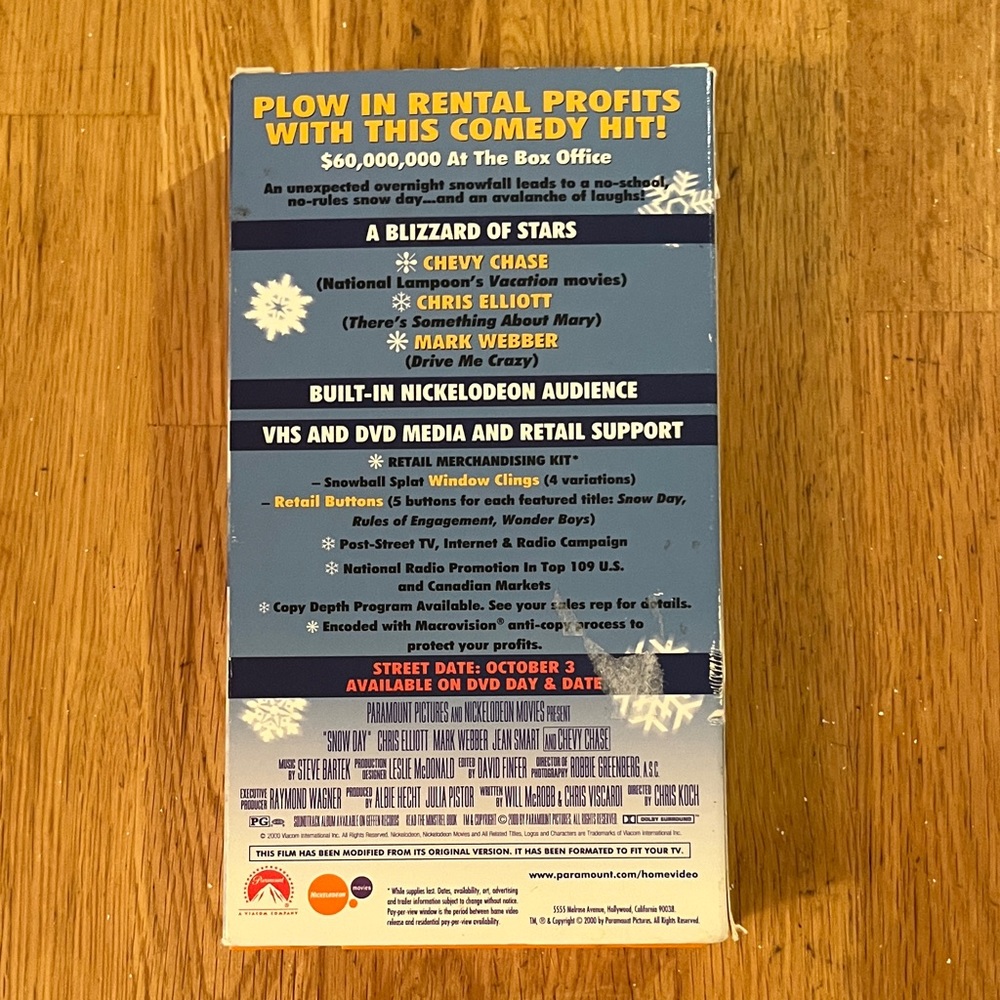 Snow Day VHS - Picture 2 of 3